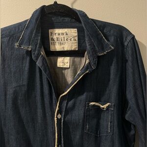 Frank & Eileen hand-woven denim shirt